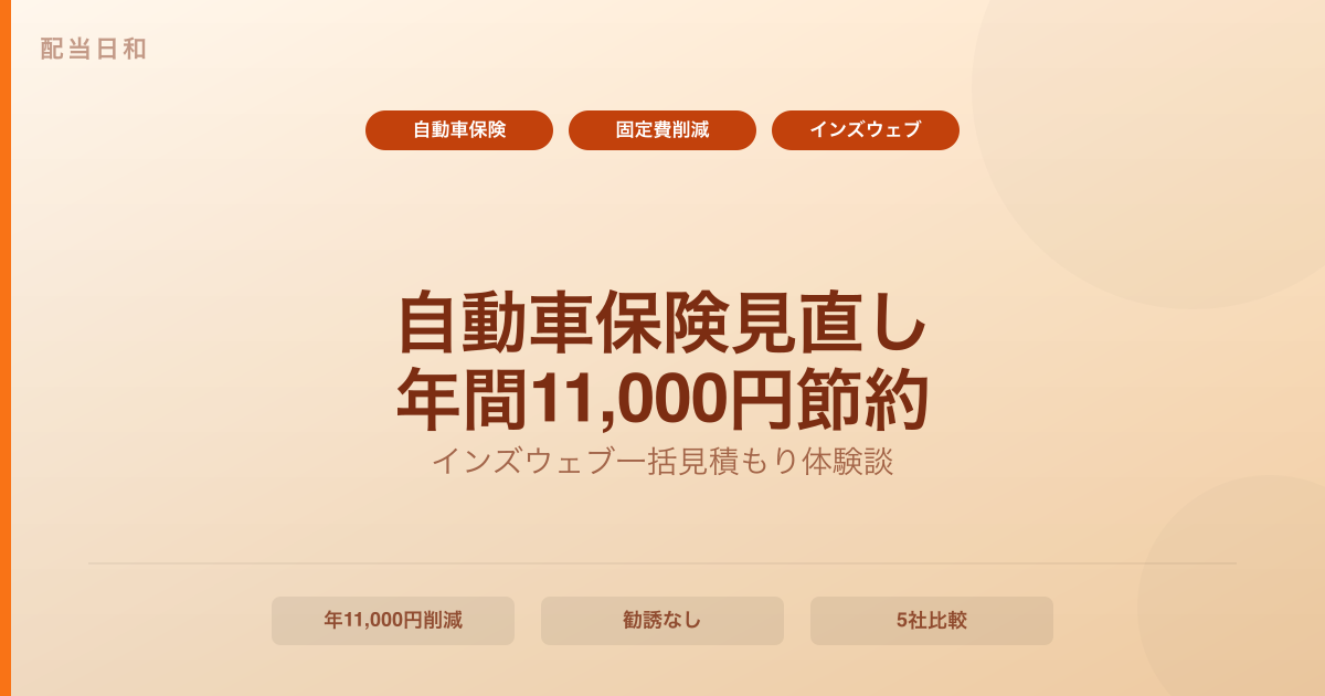 自動車保険をインズウェブで見直したら年間11,000円安くなった話｜勧誘はある？